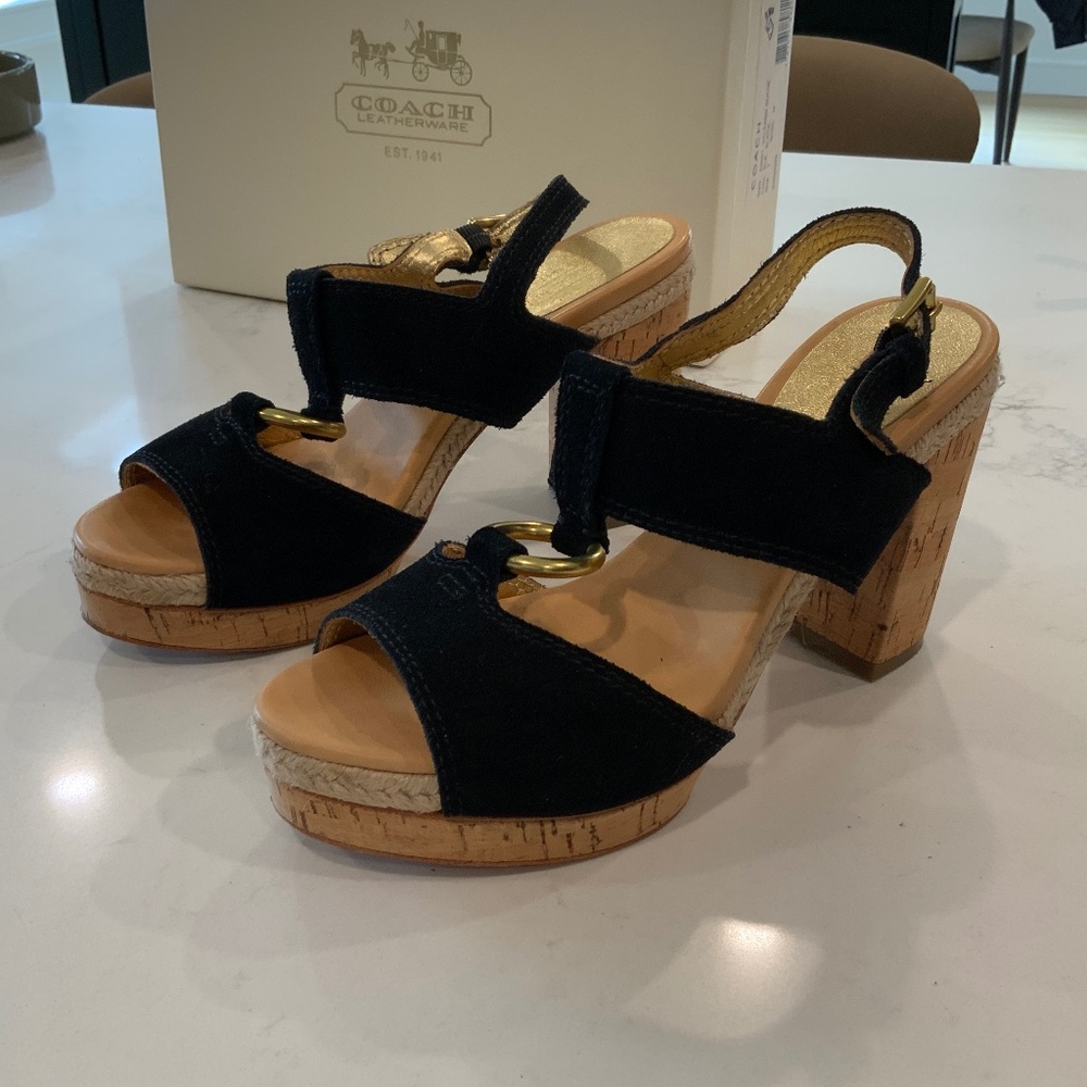 Coach Valeann Suede sandals size 7